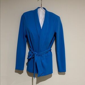White House Black Market Royal Blue Belted Blazer